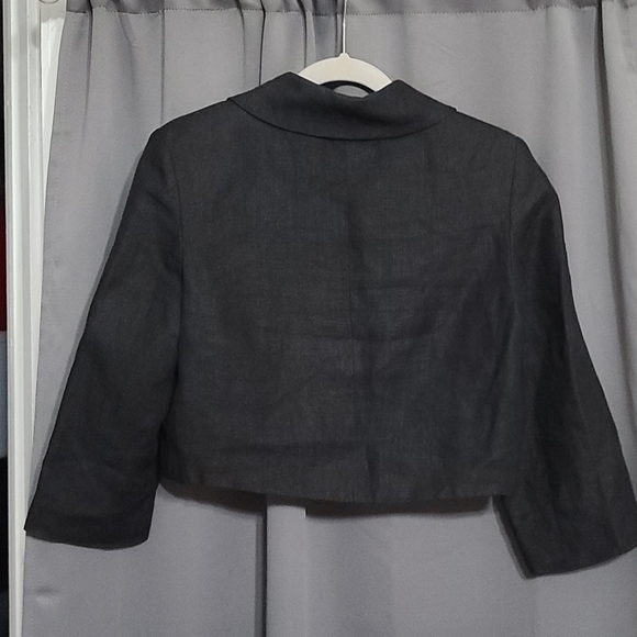 Harve Benard cropped linen blazer size 8 - Picture 3 of 5